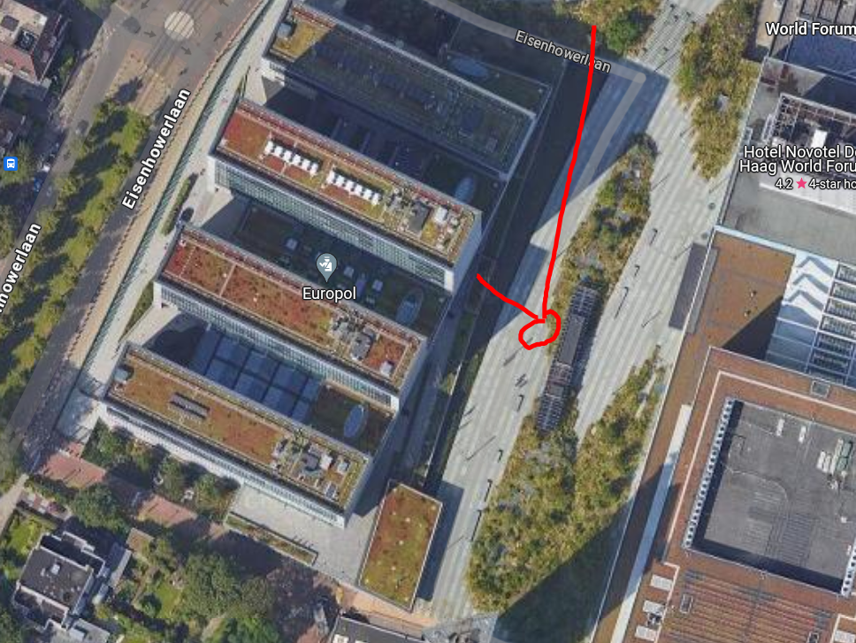Map showing the approximate spot the photo was taken from